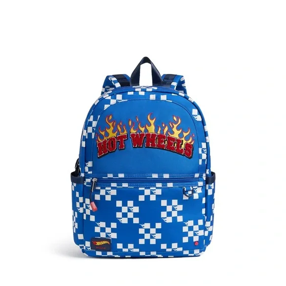 STATE Bags Kane Hot Wheels Check Blue and White Kids Backpack - Picture 2 of 10